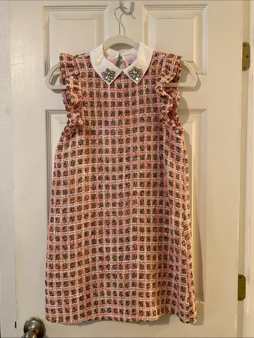 Forever 21 Twee Tweed Collared Mini Dress (S)